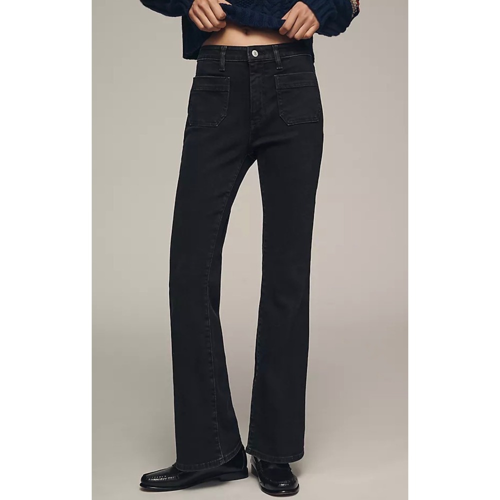 Anthropologie Pilcro and the Letterpress Corduroy Flare Pants‎ Navy Black No 00